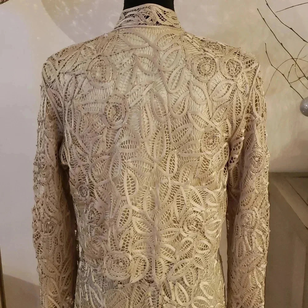 SOULMATES 100%silk beaded set of jacket and dress size M NWOT - Picture 8 of 14